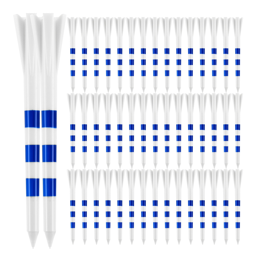 50Pcs 3 1/4in Golf Tee Stand Printing Scale Unbreakable Golf Tees Plastic 83mm